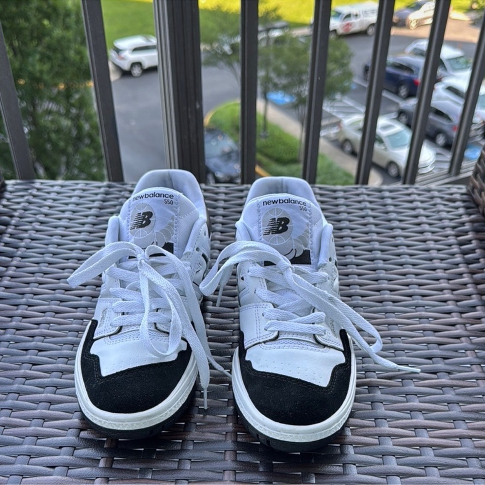 New Balance 550 Black and White Athletic Shoes